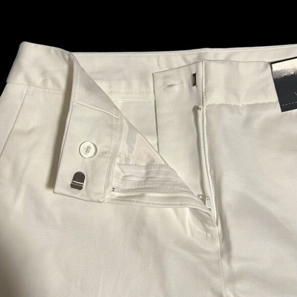 Worthington White Cotton Blend Tailored Shorts Women's Summer Casual‎ Size 4 - Picture 6 of 9